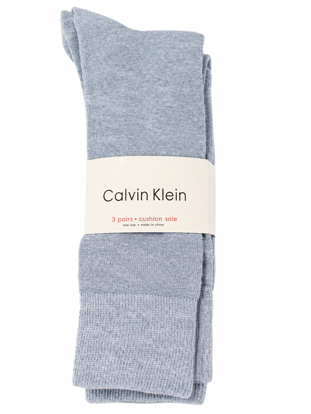 Calvin Klein Men's Socks - Lightweight Cotton Blend Crew (3) 7-12, Lt Blue NWT